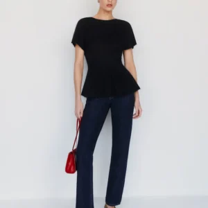 Anna Alpaca Peplum Sweater Top