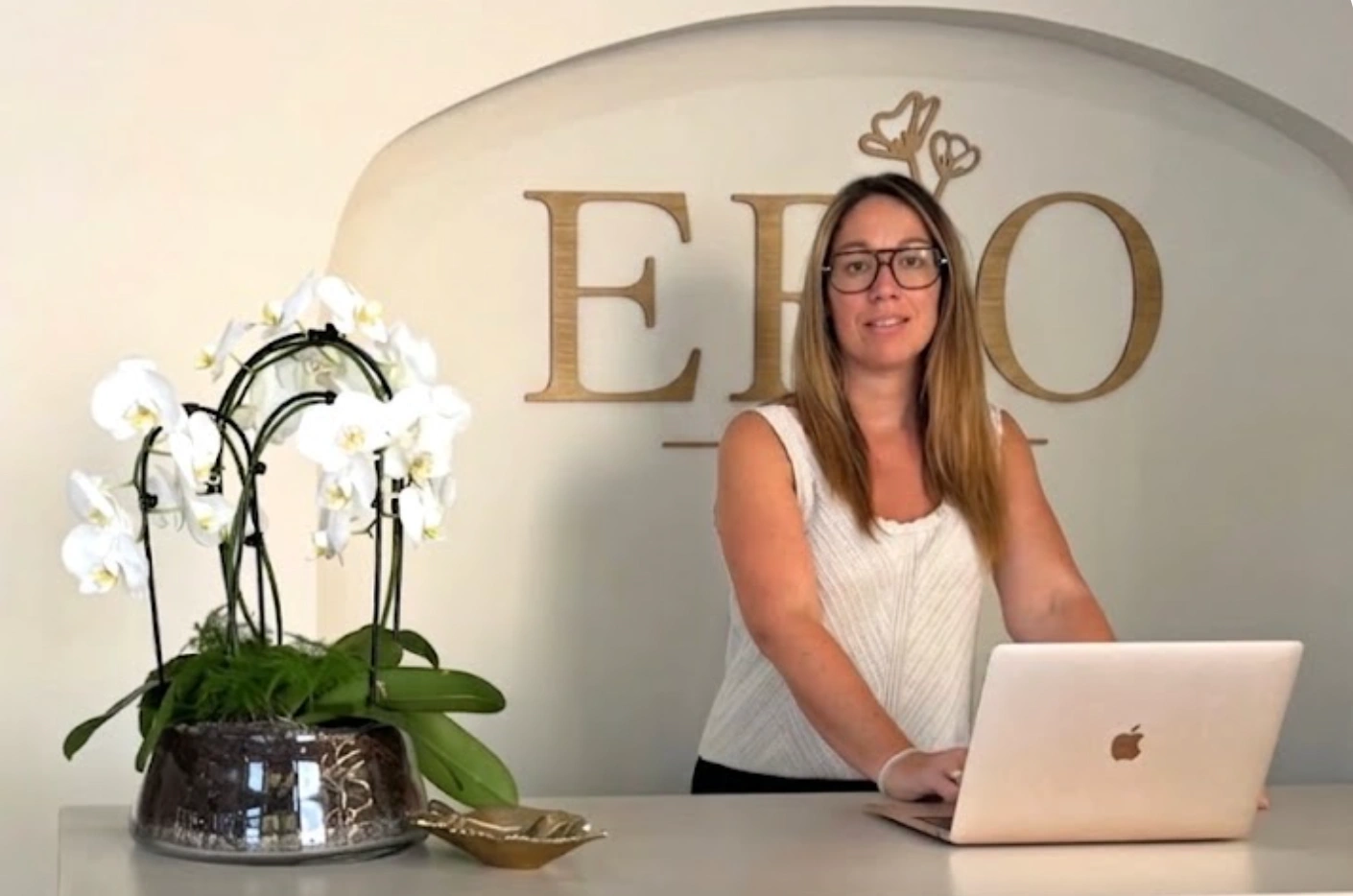 The reception desk where appointments are booked at Erothots