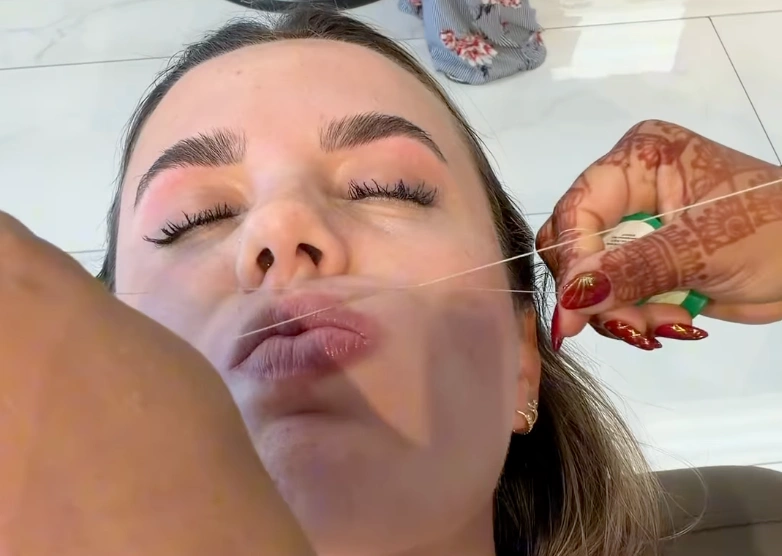 Eyebrow shaping and mapping at the Erothots beauty salon