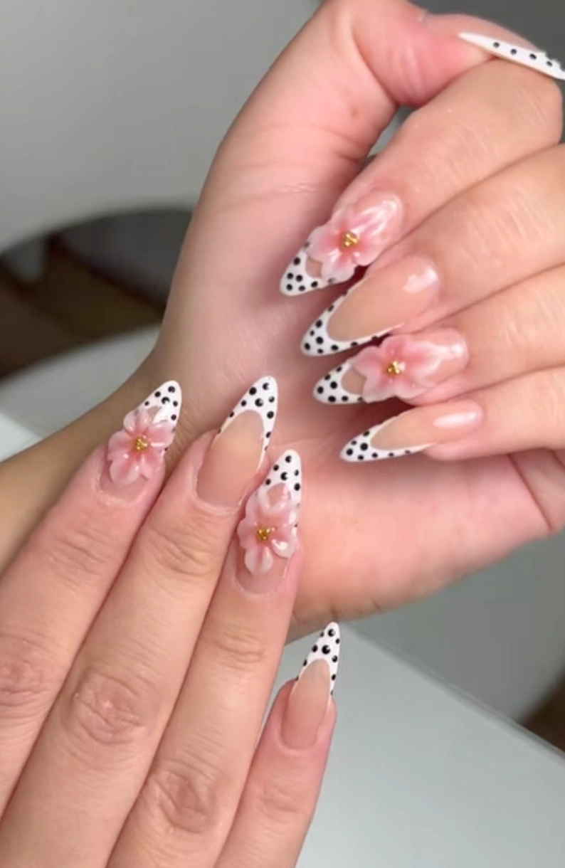 Gel manicure being applied at the Erothots beauty salon