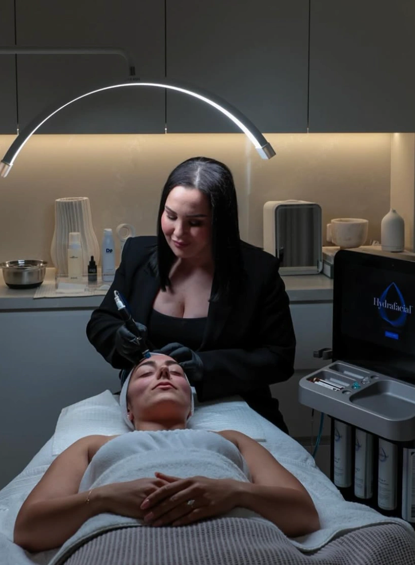Hydrafacial treatment being carried out at the Erothots salon