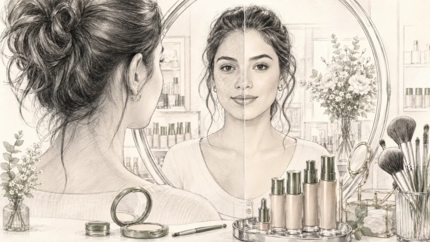 No makeup makeup look step by step