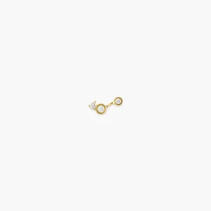 Single Celeste Lab Grown Diamond Triad Stud
