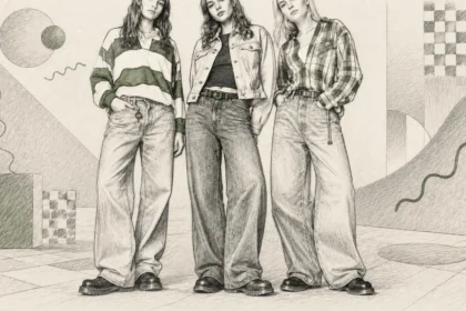 Wide Leg Denim Outfits And The 90s Revival Trend